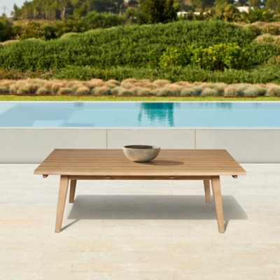 Cypress Outdoor Patio Coffee Table, Blonde