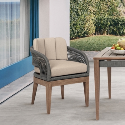 Orbit Outdoor Patio Dining Chair, Taupe