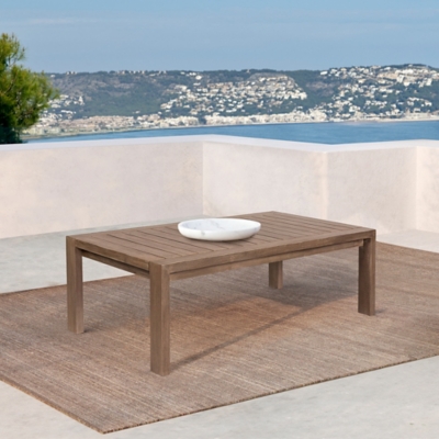 P600010540 Relic Outdoor Patio Coffee Table, Brown sku P600010540