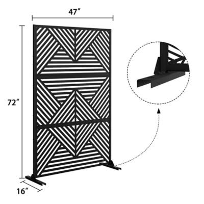 TranquilBreeze Zodiac Outdoor Privacy Screen Garden Fence, , large