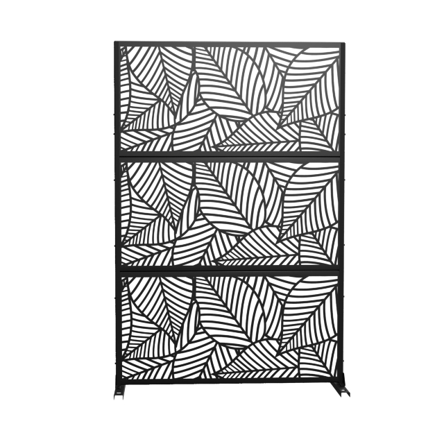 TranquilBreeze Leaves Outdoor Privacy Screen Garden Fence