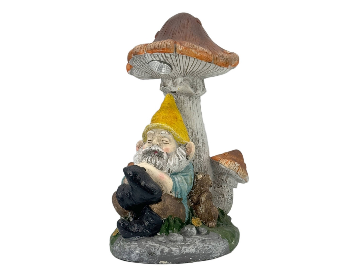 Galt International Napping Gnome Solar LED Statue | Ashley