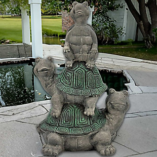 Galt International Triple Turtle Garden Statue, , rollover