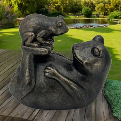 Galt International Frog Garden Statue, Copper