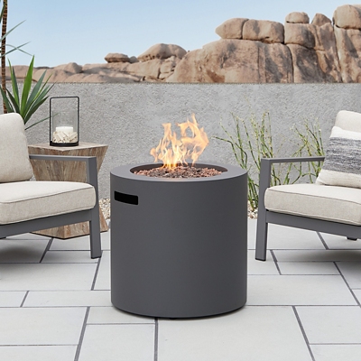 Real Flame Hephaestus Propane Fire Pit, Weathered Slate