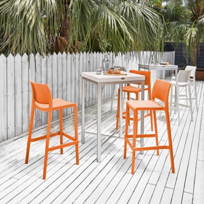 Sensilla Bar Stool (Set of 2), Orange