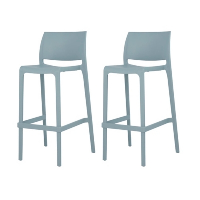 Sensilla Bar Stool (Set of 2), Baby Blue, large