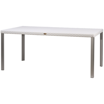 Oslo Large Outdoor Dining Table, White, large