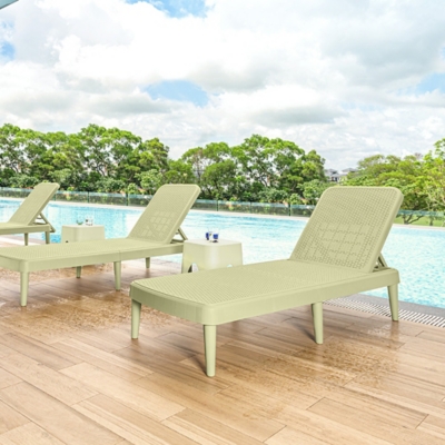 Tahiti Outdoor Chaise Lounge, Wasabi Green, rollover