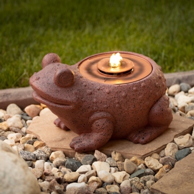 Sullivans Outdoor Frog Water Fountain, Copper