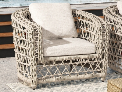 P600011501 Everly Outdoor Arm Chair, Oat Beige sku P600011501