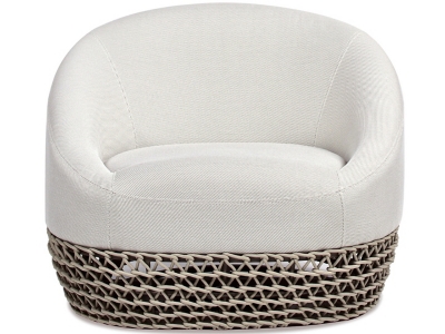 Willow Outdoor Swivel Armchair, Wheat Beige, large