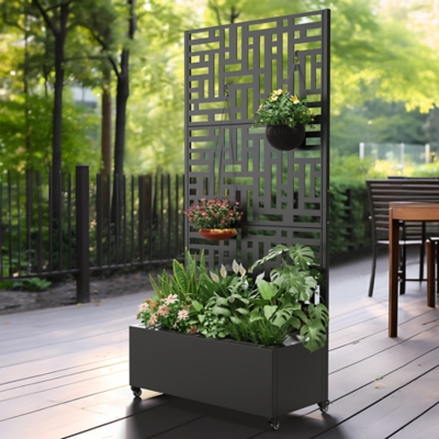 TranquilBreeze 71" Abstract Outdoor Trellis, , rollover