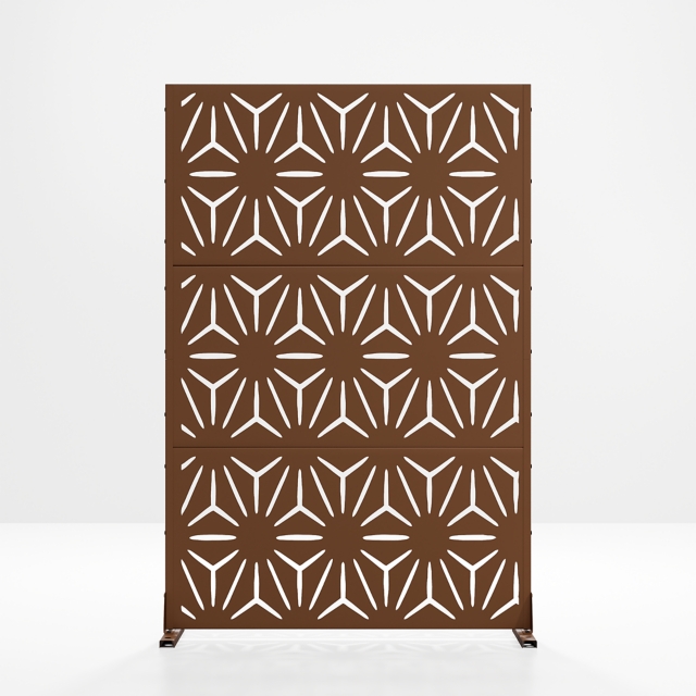 TranquilBreeze 72" Geometric Outdoor Privacy Screen