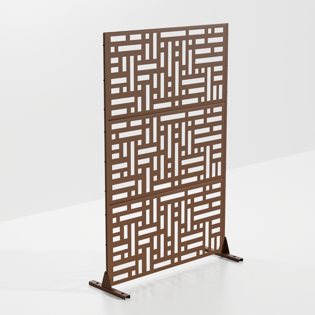 TranquilBreeze 72" Abstract Outdoor Privacy Screen