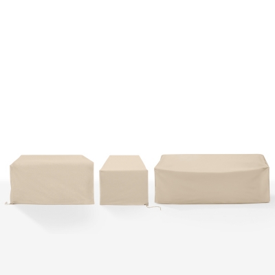 Crosley Furniture Outdoor Sofa and Loveseat and Lounge Chair Furniture Cover, Tan, large