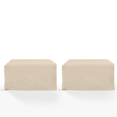 Crosley Furniture Outdoor Loveseat Furniture Cover(Set of 2), Tan, large