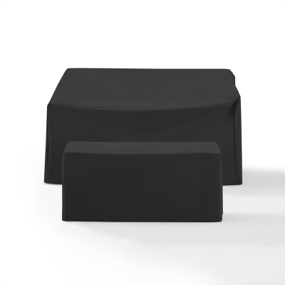 Crosley Furniture Outdoor Loveseat with Coffee Table Furniture Cover, , large
