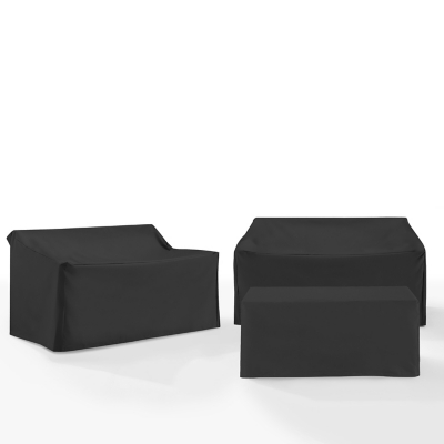 Crosley Furniture Outdoor 2 Loveseats with Coffee Table Cover, , large