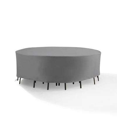 Crosley Furniture Round Outdoor Furniture Cover For Patio Set, Gray, large