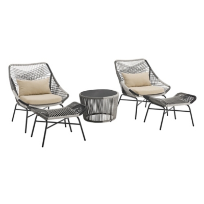 Manhattan Comfort Ashland 5-Piece Outdoor Conversation Patio Set - Thumbnail 3