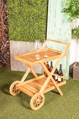 Bayberry Lane Rolling Bar Cart, , rollover