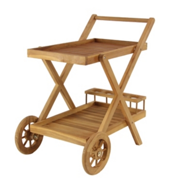 Bayberry Lane Rolling Bar Cart, , large