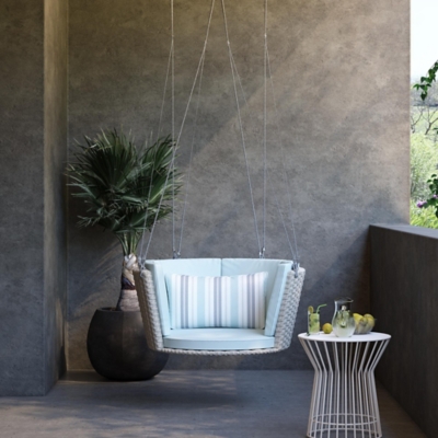 Novogratz Sally Outdoor Swing, Aqua Haze