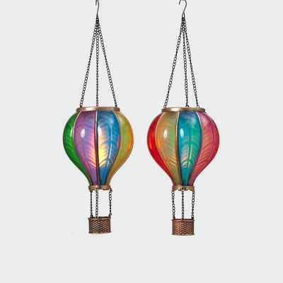 Gerson International Outdoor Hanging Hot Air Balloon Lantern (Set of 2), , large