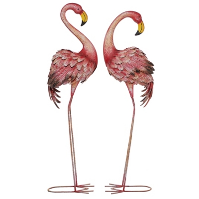 Bayberry Lane Indoor/Outdoor Garden Standing Flamingo Sculpture (Set of 2), , grid