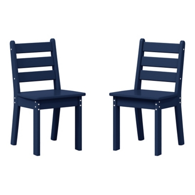 Westin Furniture Garden Party Outdoor Dining Chair (Set of 2), Navy Blue, large