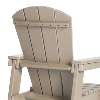 Close-up of Adirondack chair back slat texture and rivet