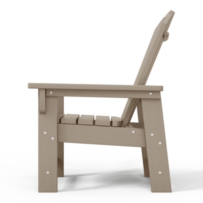 Side/back view of Adirondack chair