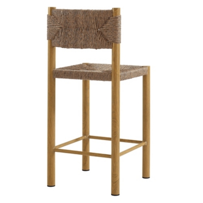 Modway Parkland Outdoor Counter Stool (Set of 2), Natural, large