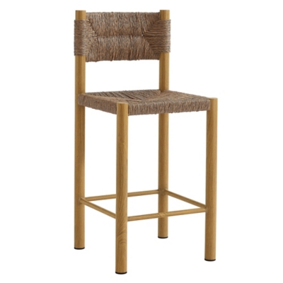Modway Parkland Outdoor Counter Stool (Set of 2), Natural, large