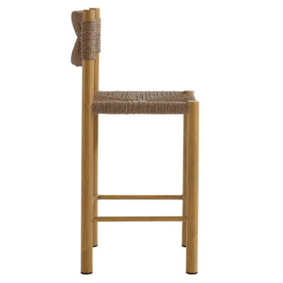Modway Parkland Outdoor Counter Stool (Set of 2), Natural, large