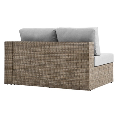 Rear/right view of the Convene loveseat showing cushion layers