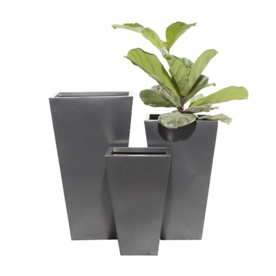 Bayberry Lane Outdoor Tapered Base Planter (Set of 3), , large