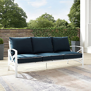 Kaplan Outdoor Sofa, Navy, rollover