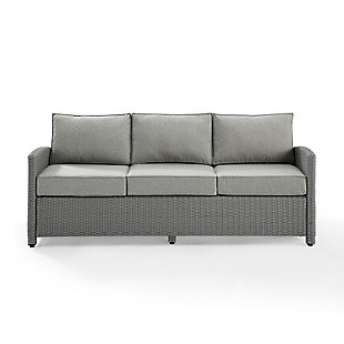 Bradenton Outdoor Sofa, Gray, large