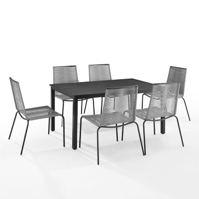 Fenton Outdoor Dining Table with 6 Chairs, , large