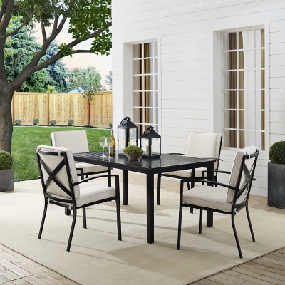 Kaplan Outdoor Dining Table with 4 Chairs, Oatmeal