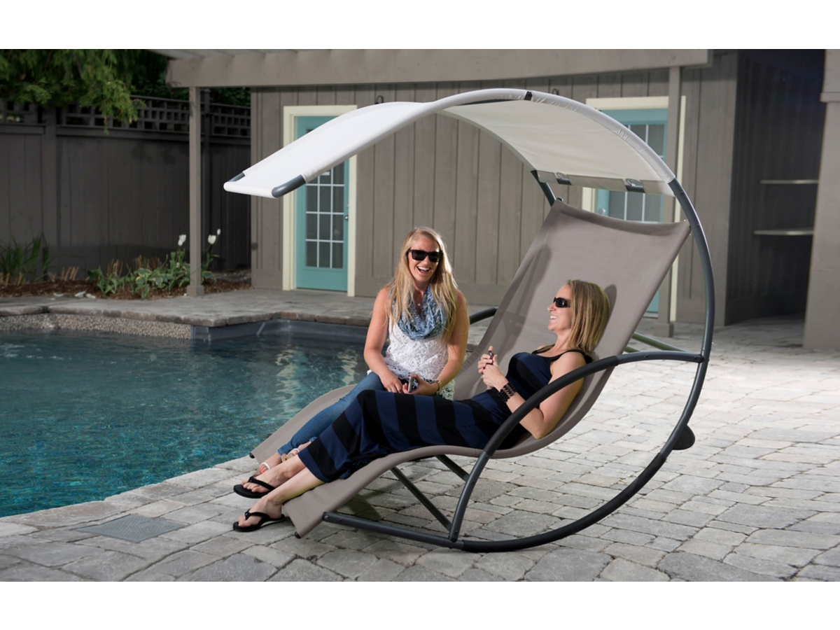 Outdoor Double Chaise Lounge Rocker Ashley