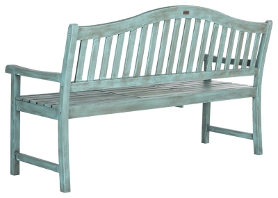 Mischa Outdoor Bench, Blue