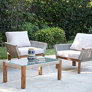 SEI Furniture Freston Outdoor Armchair w/ Cushions 2 Piece Set, , rollover