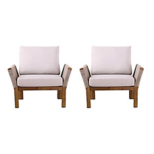 SEI Furniture Freston Outdoor Armchair w/ Cushions 2 Piece Set, , large