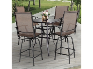 Nuu Garden Outdoor Bar Table and 4 Bar Stools
