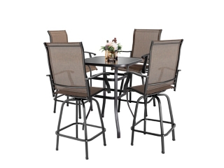 Nuu Garden Outdoor Bar Table and 4 Bar Stools