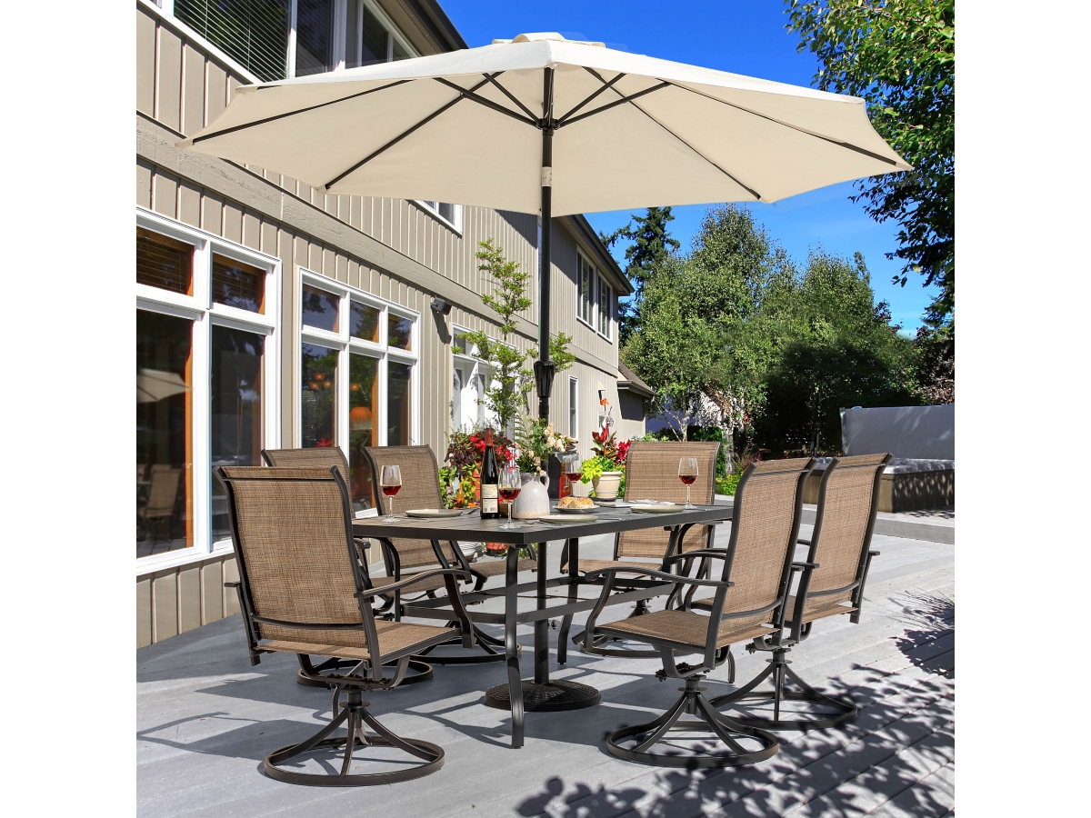 Umbrella Outdoor Table For Six Table Pliante Outsunny 71