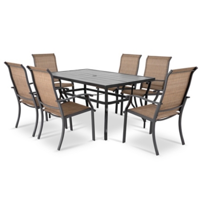 Nuu Garden Outdoor Dining Table and 6 Chairs, , large